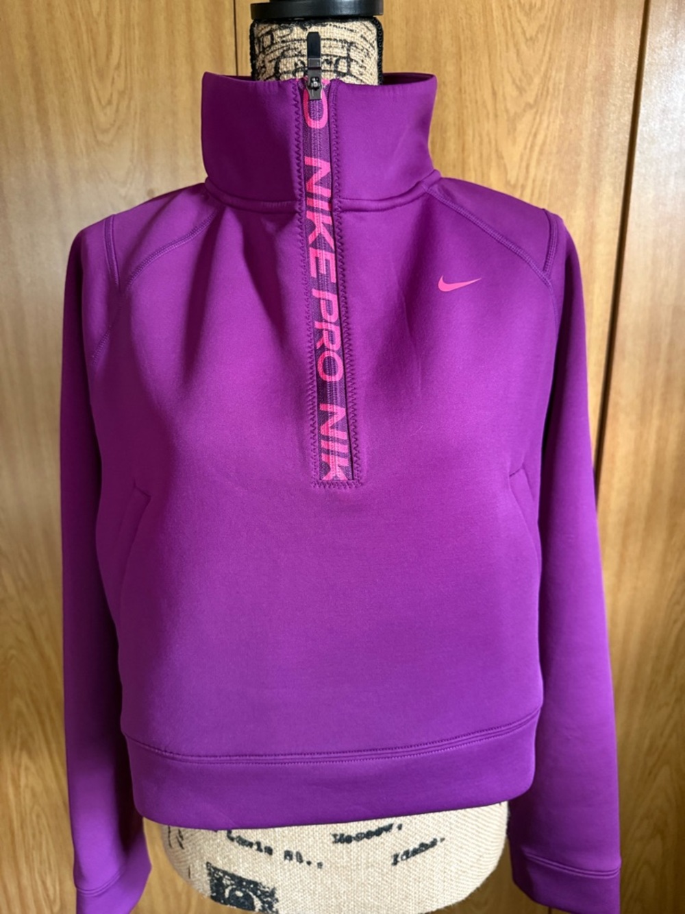 Nike Purple and Pink Performance Quarter-Zip Pullover